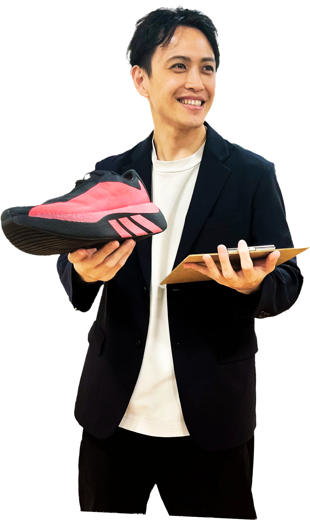 黒ジャケットの男性