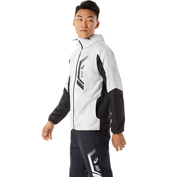 SteP SPORTS ONLINE / asics LIMO裏トリコットグラフィックブレーカーフーディー (2031D588.100)<ホワイト>  【22AW】