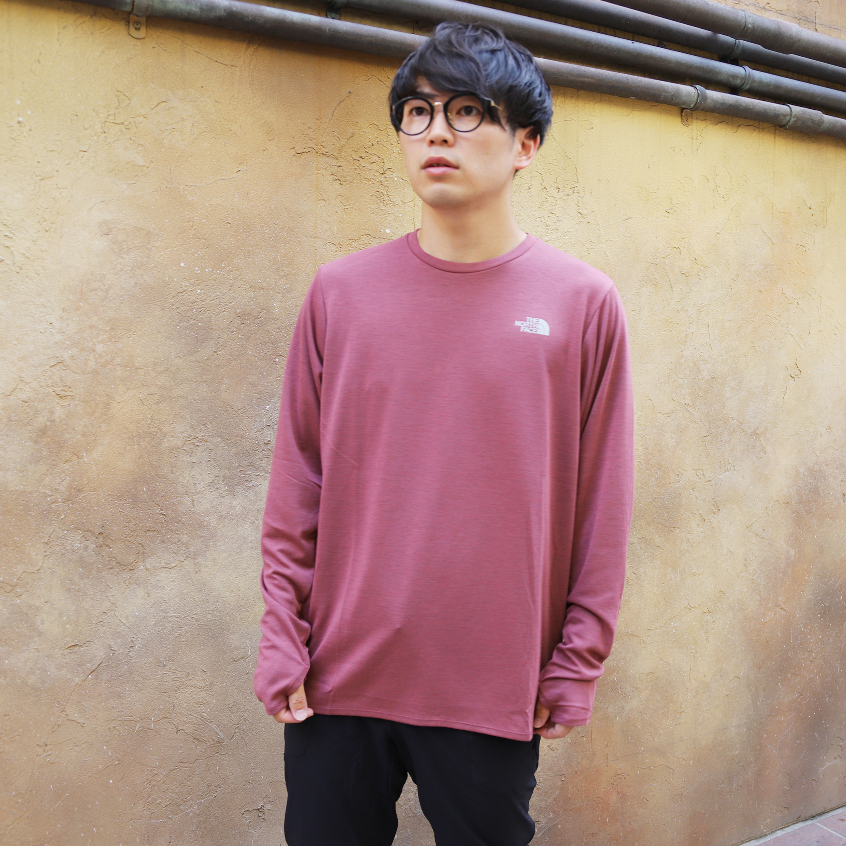 SteP MALL ONLINE SHOP / The North FaceロングスリーブGTDウールクルーシャツ L/S GTD WOOL CREW  NT82278-WG (ワイルドジンジャー)メンズ 【22FW】