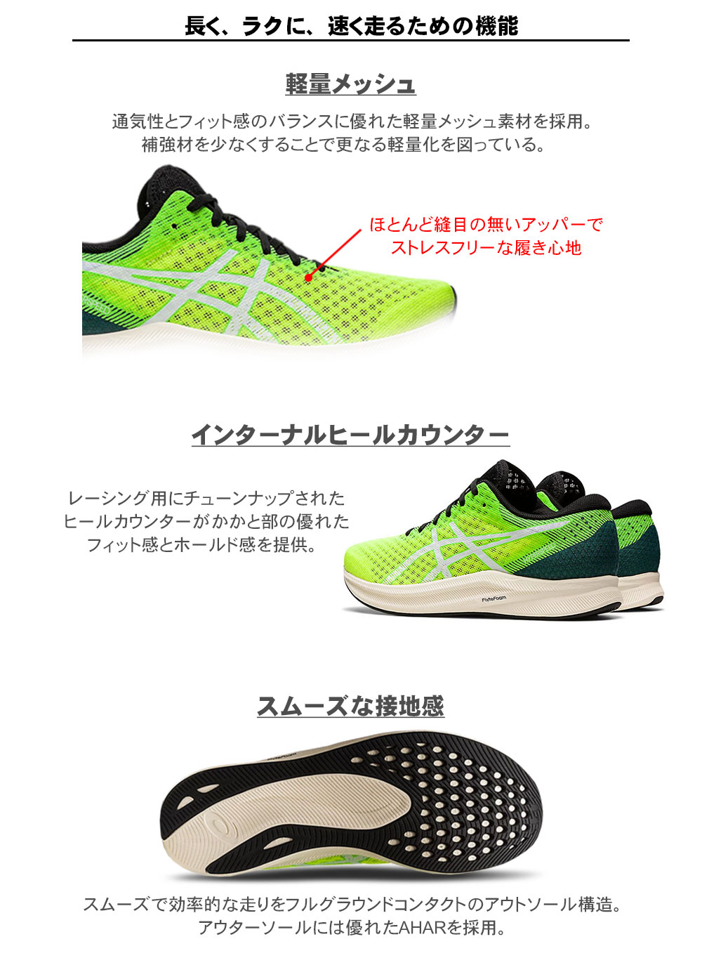 SteP SPORTS ONLINE / 【10%OFF】asics ハイパースピード2【HYPER SPEED 2】(1012B321.750)<SAFETY  YELLOW/WHITE> 【22AW】